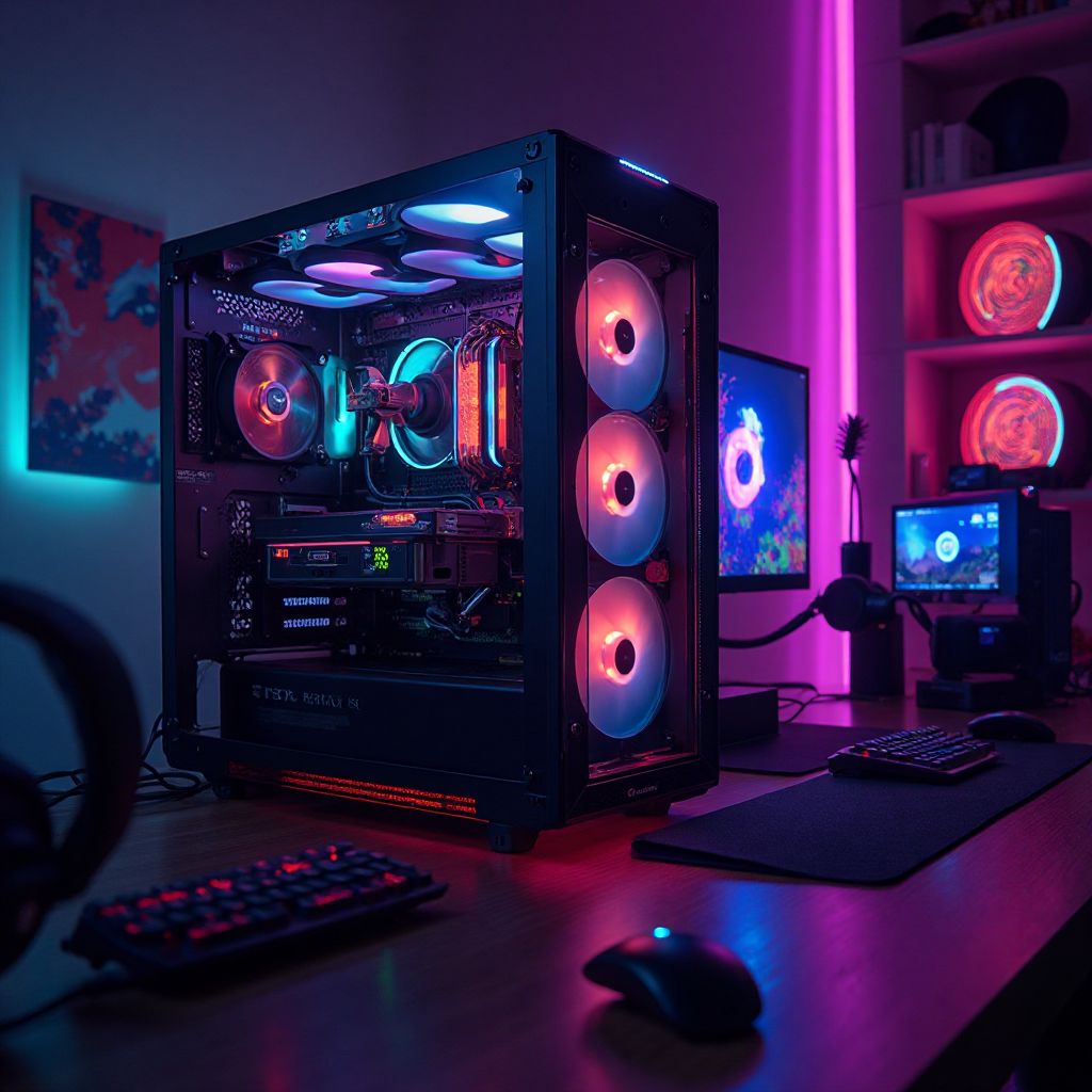 Потужний ігровий комп'ютер з RGB підсвіткою